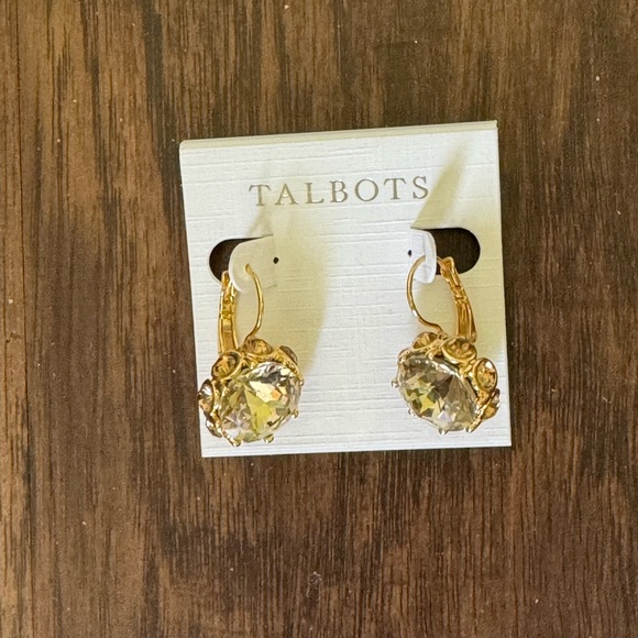 Talbots Jewelry - Talbots encrusted Bezel drop earring size 1.1/8”